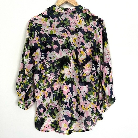 H&M Floral Button Down Blouse, Size 2 - Picture 5 of 9